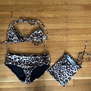 Ganni Cheetah Print Bikini